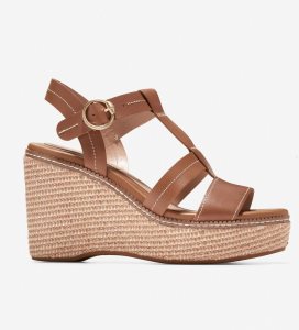 Alpargata Cole Haan Cloudfeel All-Day Wedge Sandal Mujer Naranjas | 803217-WGE
