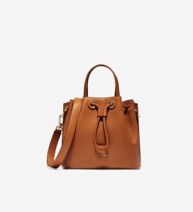 Bolsos & Mochilas Cole Haan Grand Ambition Small Bucket Mujer Marrom | 413729-PGK