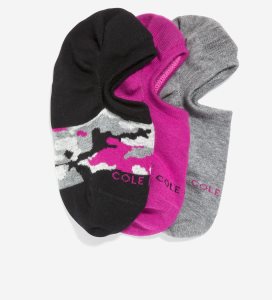 Calcetines Cole Haan 3-Pair Camo Sneaker Liner Mujer Negros | 876921-HOL