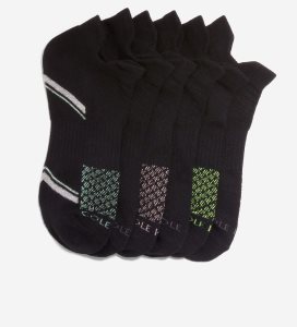 Calcetines Cole Haan 6-Pair Double Tab Low-Cut Mujer Negros | 921875-UOD