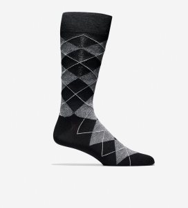 Calcetines Cole Haan Classic Argyle Crew Hombre Negros | 035987-WEJ