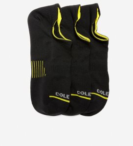 Calcetines Cole Haan ZERØGRAND 3-Pair Liner Hombre Negros | 718263-SBY