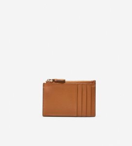 Carteras Cole Haan GRANDSERIES Card Case with Zip Mujer Marrom | 816905-JHP