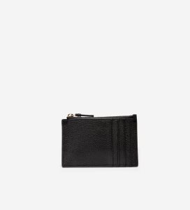 Carteras Cole Haan GRANDSERIES Card Case with Zip Mujer Negros | 827431-VDG
