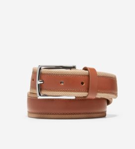 Cinturones Cole Haan GRANDSERIES Perforated 31mm Hombre Marrom | 763852-YRI
