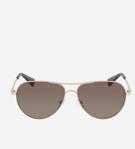 Lentes De Sol Cole Haan Classic Aviator Mujer Dorados | 049685-APK