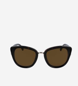 Lentes De Sol Cole Haan Oversized Cateye Mujer Marrom | 614725-KMY