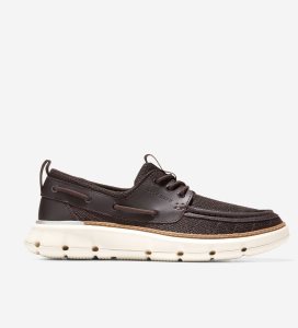 Loafers Cole Haan 4.ZERØGRAND Regatta Barco Hombre Chocolate Oscuro | 537429-GPI