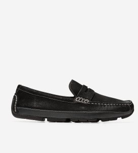Loafers Cole Haan Wyatt Penny Driver Hombre Negros | 052318-YIM