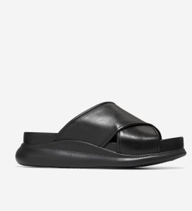 Sandalias Cole Haan 2.ZERØGRAND Criss Cross Chanclas Mujer Negros | 504238-XDE