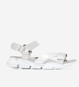 Sandalias Cole Haan 4.ZERØGRAND Tiras Mujer Blancos | 410697-PNH