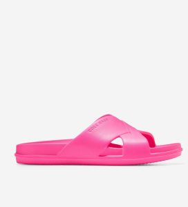 Sandalias Cole Haan Findra Pool Chanclas Mujer Fucsia | 725683-HML