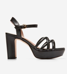 Sandalias Cole Haan Grove Plataforma Mujer Negros | 039582-URJ