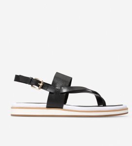 Sandalias Cole Haan Mandy Tanga Mujer Negros | 517892-LJZ