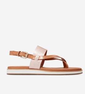 Sandalias Cole Haan Mandy Tanga Mujer Rosas Dorados | 567908-GVL