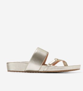 Sandalias Cole Haan Milani Tanga Mujer Dorados | 641827-WEP