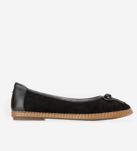 Tenis Cole Haan Cloudfeel All-Day Ballet Planos Mujer Negros | 647920-CFW