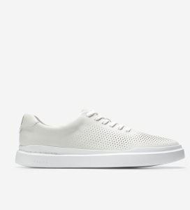 Tenis Cole Haan GrandPrØ Rally Laser Cut Hombre Blancos | 856427-GAK