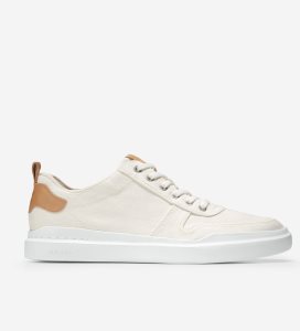 Tenis Cole Haan GrandPrØ Rally Lona Court Hombre Blancos Beige | 967130-OMY
