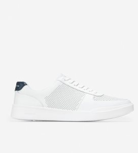 Tenis Cole Haan Grand Crosscourt Modern Tenis Hombre Blancos Azules | 240853-IMA