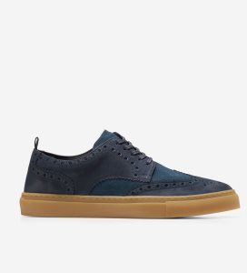 Tenis Cole Haan Winslow Wingtip Hombre Azules | 651482-FPA