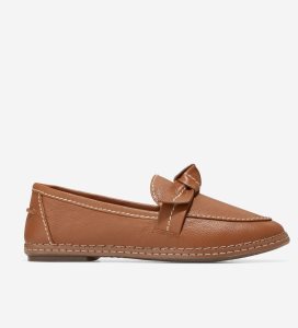 Tenis Planos Cole Haan Cloudfeel All-Day Bow Loafer Mujer Marrom | 614358-VKA