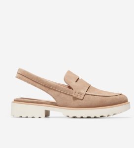 Tenis Planos Cole Haan Geneva Destalonadas Mule Mujer Dorados | 318245-ZUX