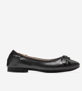 Tenis Planos Cole Haan Keira Ballet Mujer Negros | 821745-QDL