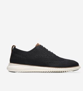 Zapatos Oxford Cole Haan 2.ZERØGRAND Wingtip Hombre Negros Blancos | 345726-GNW