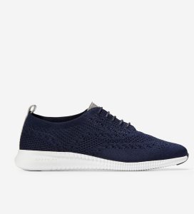 Zapatos Oxford Cole Haan 2.ZERØGRAND Wingtip Mujer Azules Blancos | 462195-YXD
