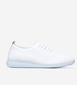 Zapatos Oxford Cole Haan 2.ZERØGRAND Wingtip Mujer Blancos Azules | 945821-DSI
