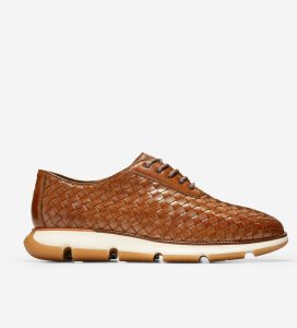 Zapatos Oxford Cole Haan 4.ZERØGRAND Hand-Woven Hombre Marrom | 705418-HDW