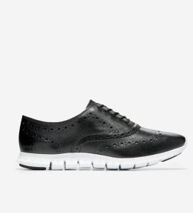 Zapatos Oxford Cole Haan ZERØGRAND Wingtip Mujer Negros | 692801-CLV