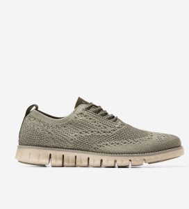 Zapatos Oxford Cole Haan ZERØGRAND Wingtip Hombre Verde Oliva | 756930-BWN