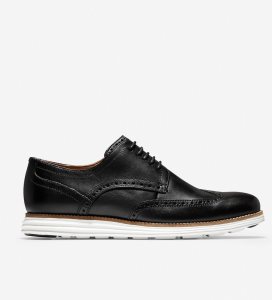Zapatos Oxford Cole Haan ØriginalGrand Wingtip Hombre Negros Blancos | 289470-KZO
