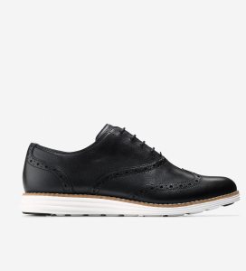 Zapatos Oxford Cole Haan ØriginalGrand Wingtip Mujer Negros Blancos | 691378-JFC